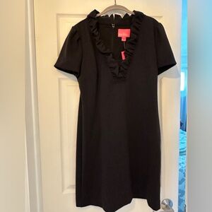 Lilly Pulitzer Tisbury Shift Dress, black short sleeved